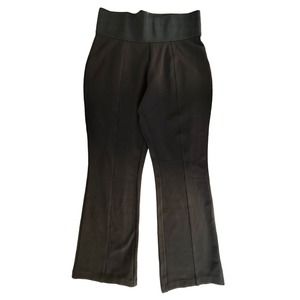 Calvin Klein Women's High Rise Pull On Dress Pants Slimming Size L Black